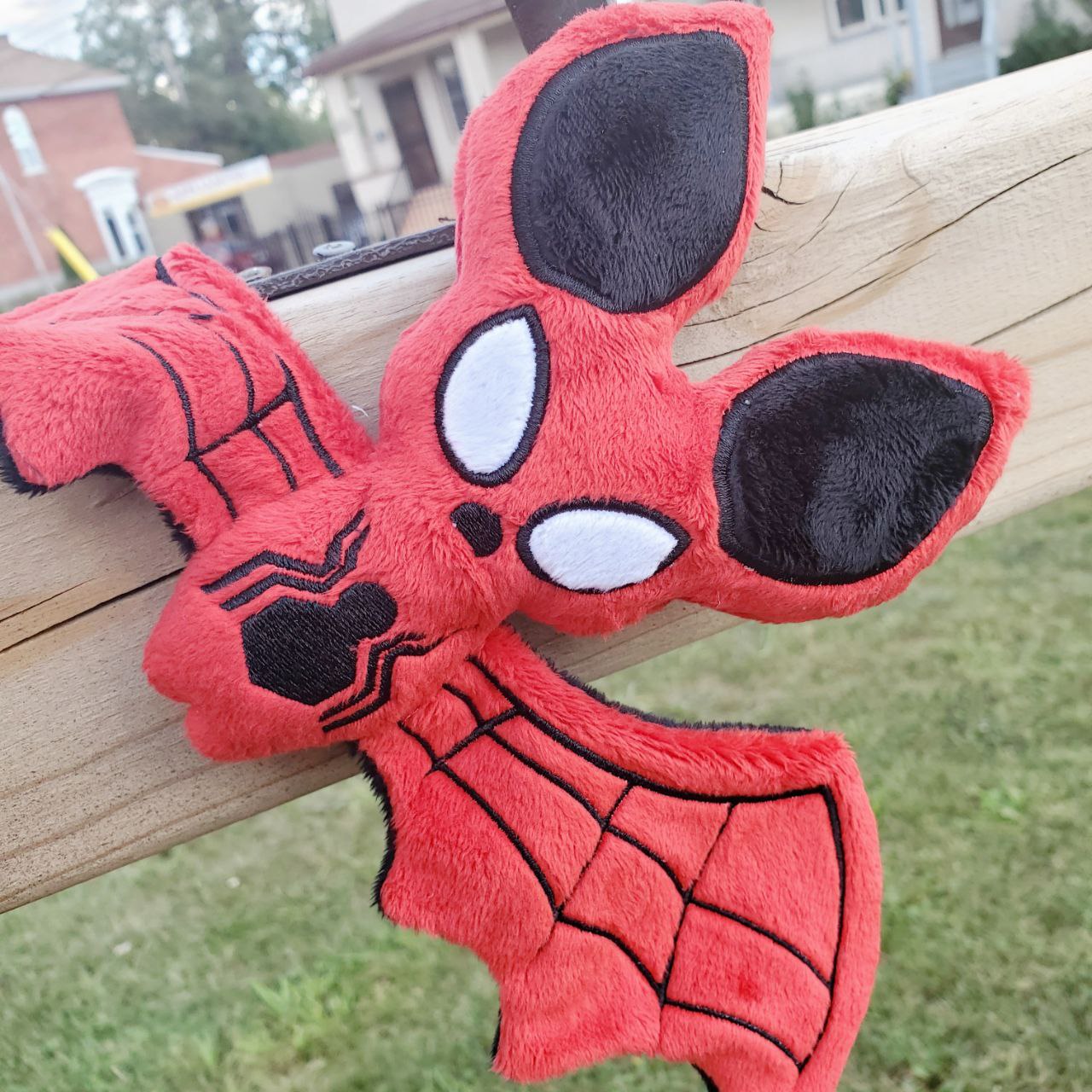 spider-man inspired bat plushie